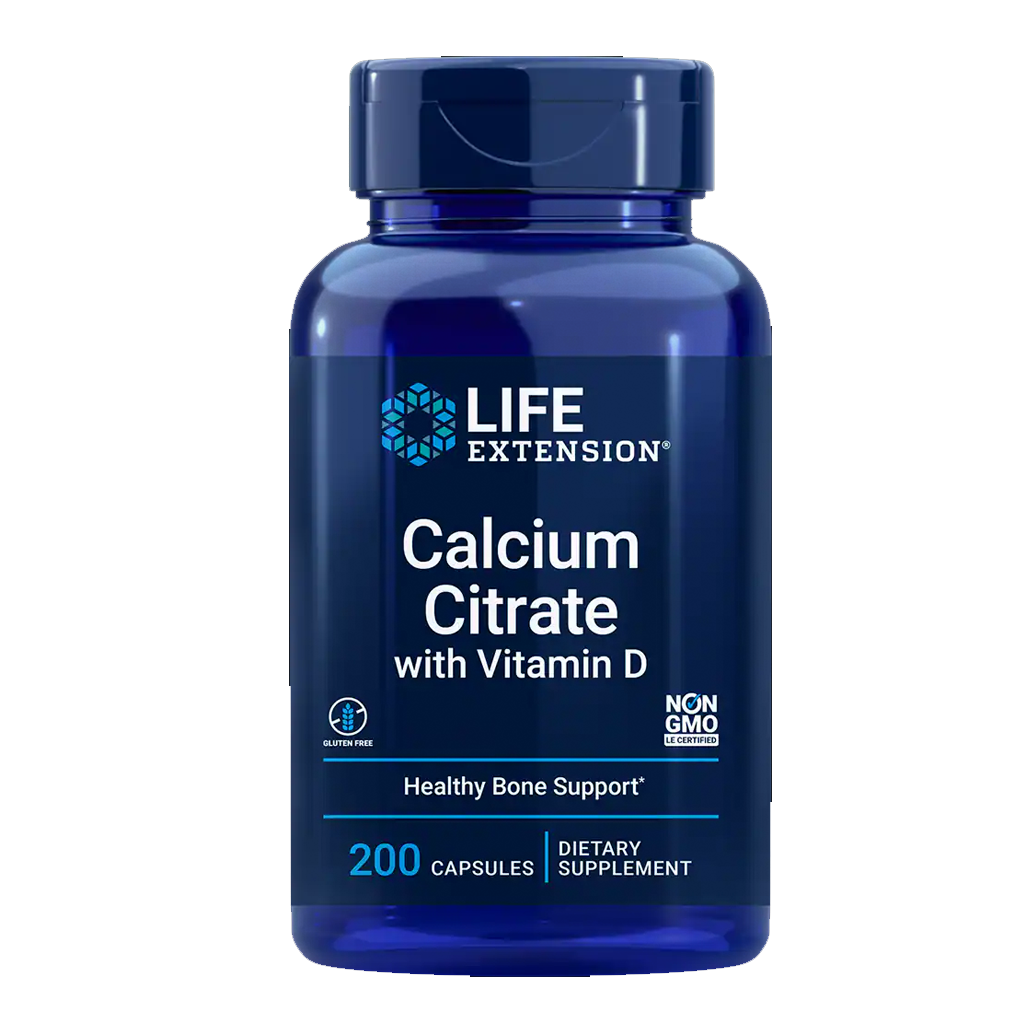 Life Extension Calcium Citrate with Vitamin D / 200 capsules