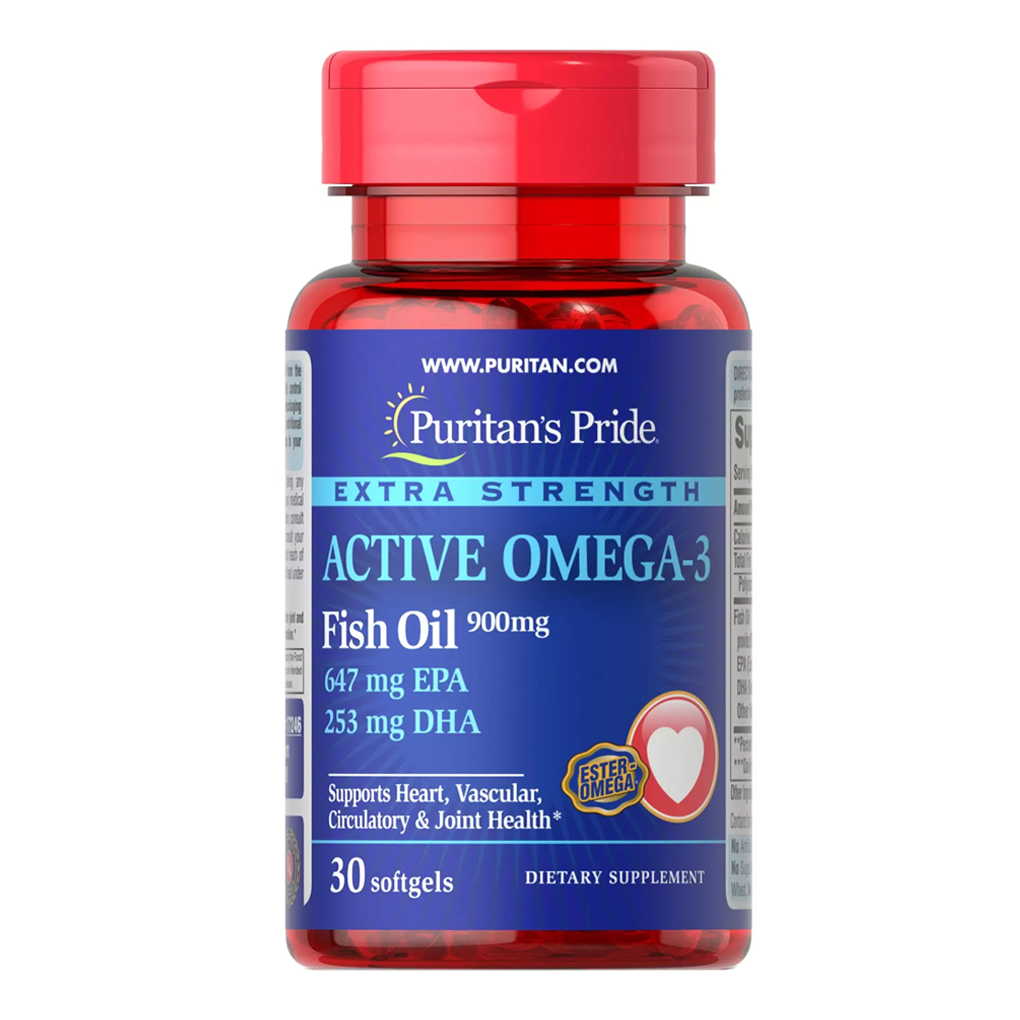 Puritan's Pride Extra Strength Active Omega-3 Fish Oil 1410 mg / 30 Softgels