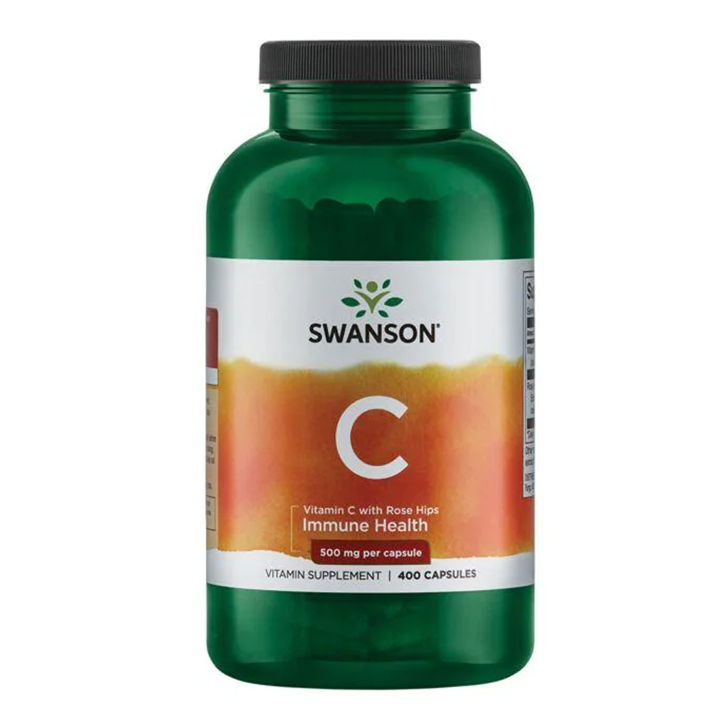 Swanson Premium Vitamin C with Rose Hips  500 mg / 400 Capsules