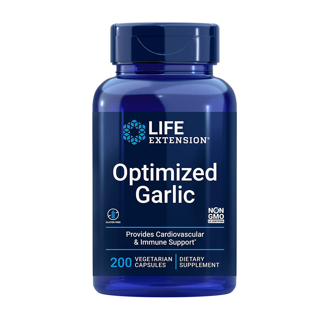 Life Extension Optimized  Garlic  Standardized [std. to 10,000 ppm allicin potential] / 200 Vegetarian Capsules