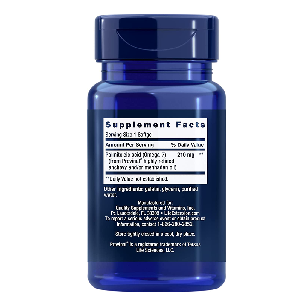 Life Extension  Provinal® Purified Omega-7 / 30 Softgels