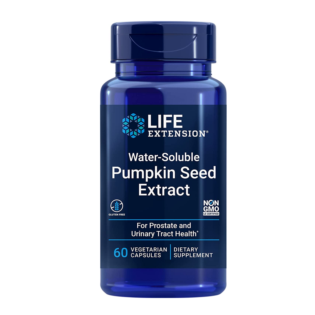 Life Extension Water-Soluble Pumpkin Seed Extract / 60 Vegetarian Capsules