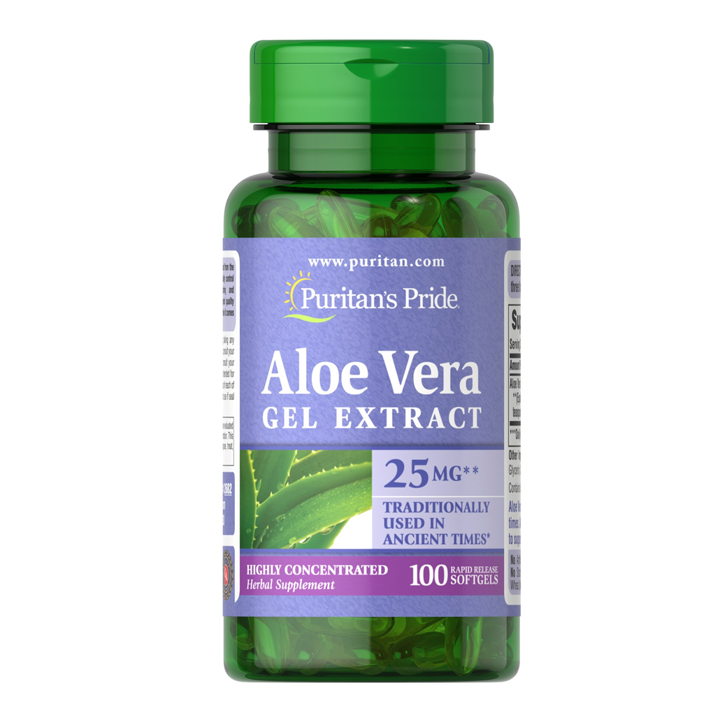 Puritan's Pride Aloe Vera Extract 25 mg / 100 Softgels