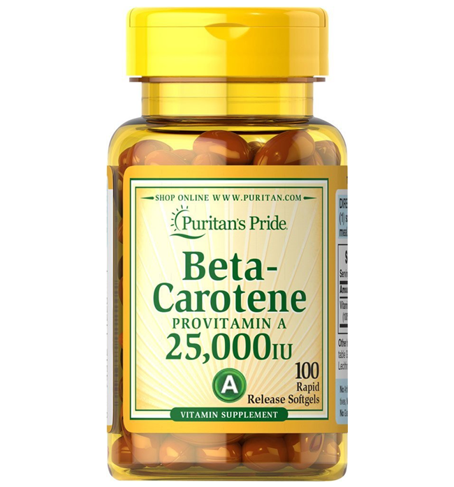 Puritan's Pride Vitamin A (Beta-Carotene) 25000 IU / 100 Softgels Puritan's Pride Vitamin A (Beta-Carotene) 25000 IU / 100 Softgels