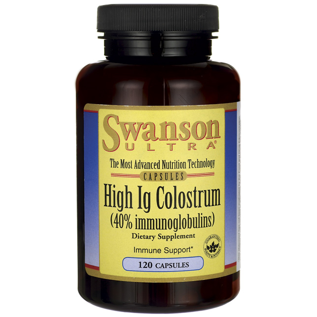 Swanson Ultra High Ig Colostrum 500mg / 120caps ( 40% immunoglobulin )