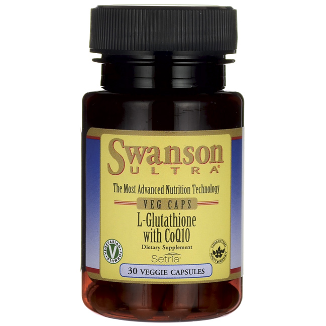  Swanson Ultra L-Glutathione with CoQ10 / 30 Veg Caps