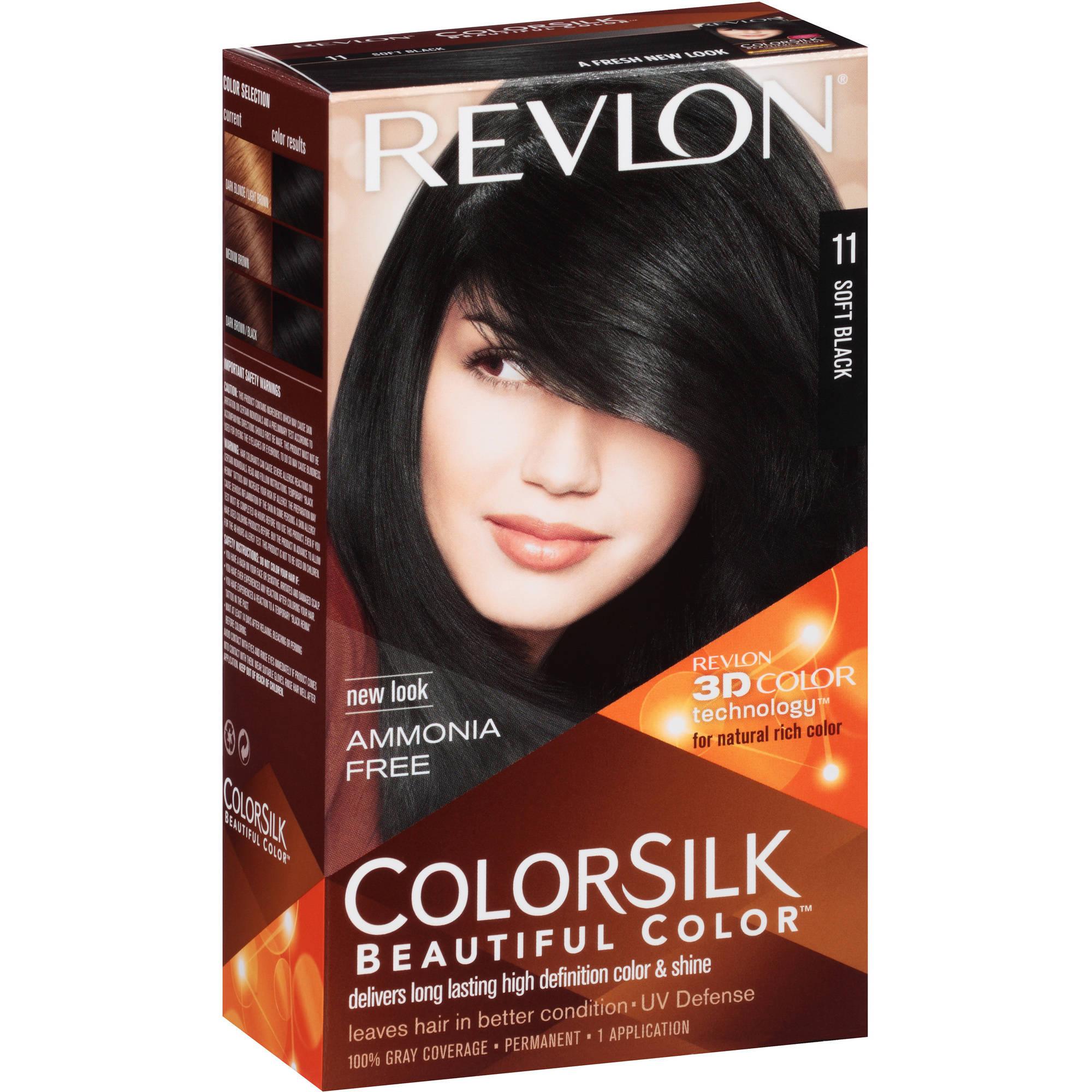 Revlon ColorSilk Hair Color 11 Soft Black Revlon ColorSilk Hair Color 11 Soft Black