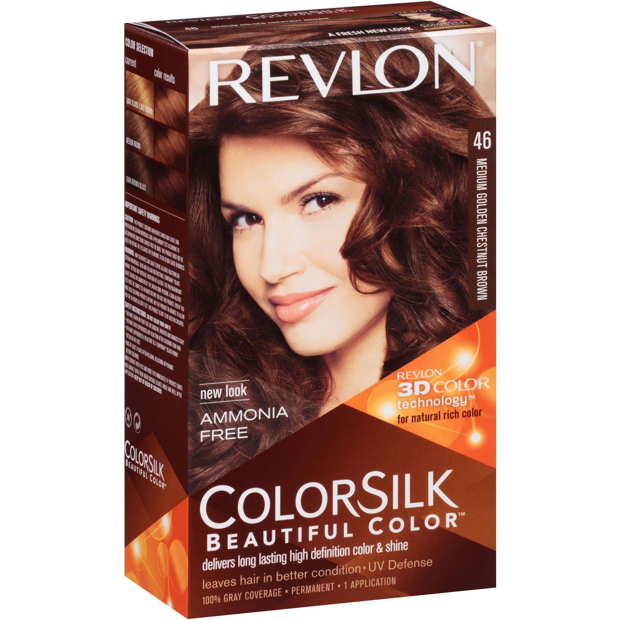 Revlon ColorSilk Hair Color 46 Medium Golden Chestnut Brown Revlon ColorSilk Hair Color 46 Medium Golden Chestnut Brown