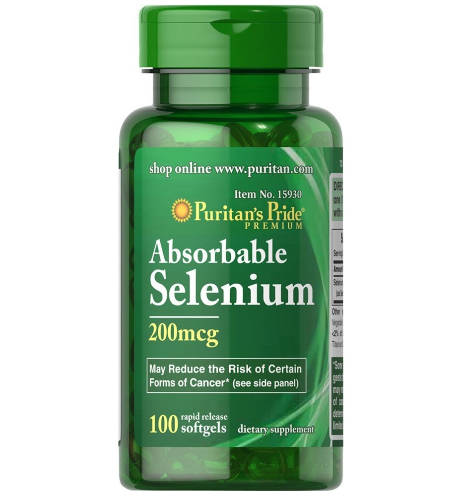 Puritan's Pride Absorbable Selenium 200 mcg / 100 Softgels Puritan's Pride Absorbable Selenium 200 mcg / 100 Softgels