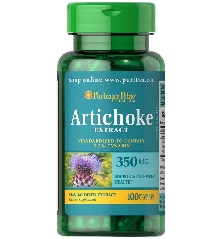 Puritan's Pride Artichoke Standardized Extract 350 mg / 100 Capsules