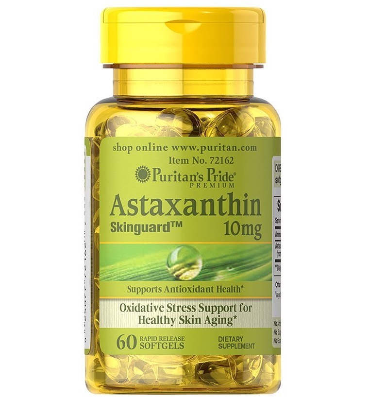 Puritan’s Pride Skinguard Natural Astaxanthin 10 mg / 60 Softgels Puritan’s Pride Skinguard Natural Astaxanthin 10 mg / 60 Softgels