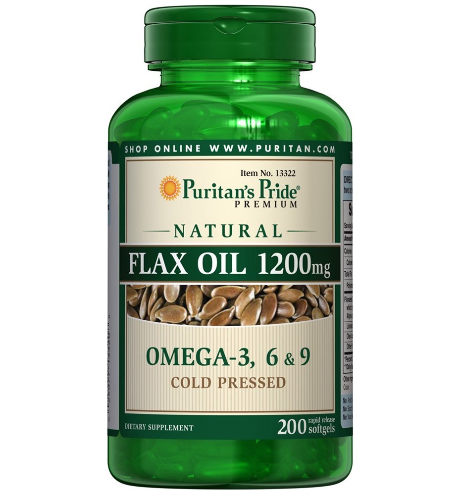 Puritan's Pride Natural Flax Oil 1200 mg / 200 Softgels Puritan's Pride Natural Flax Oil 1200 mg / 200 Softgels