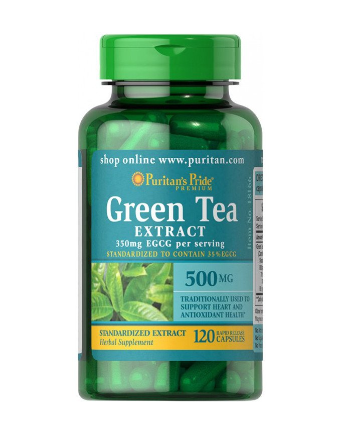 Puritan’s Pride Green Tea Standardized Extract 500 mg (EGCG 350mg) /   120 Capsules