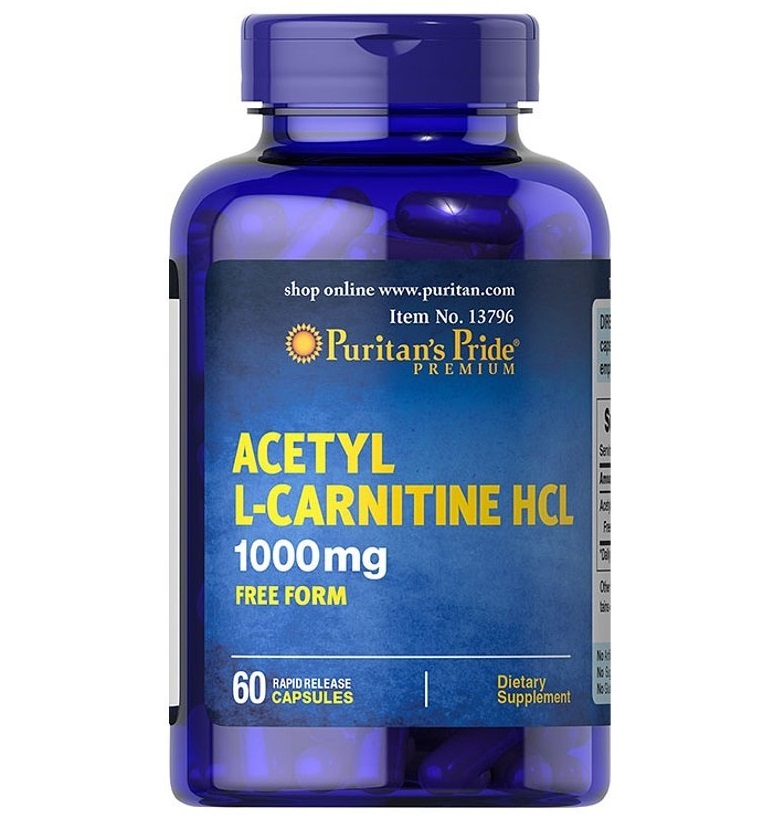 Puritan's Pride Acetyl L-Carnitine 1000 mg / 60 Capsules
