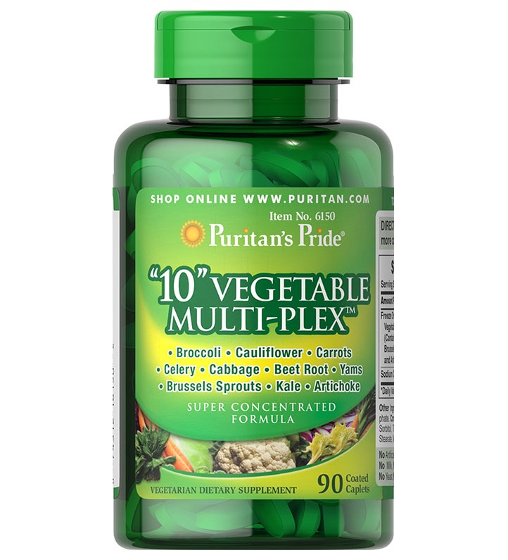 Puritan's Pride "10" Vegetable Multi-Plex™ 500 mg / 90 Caplets