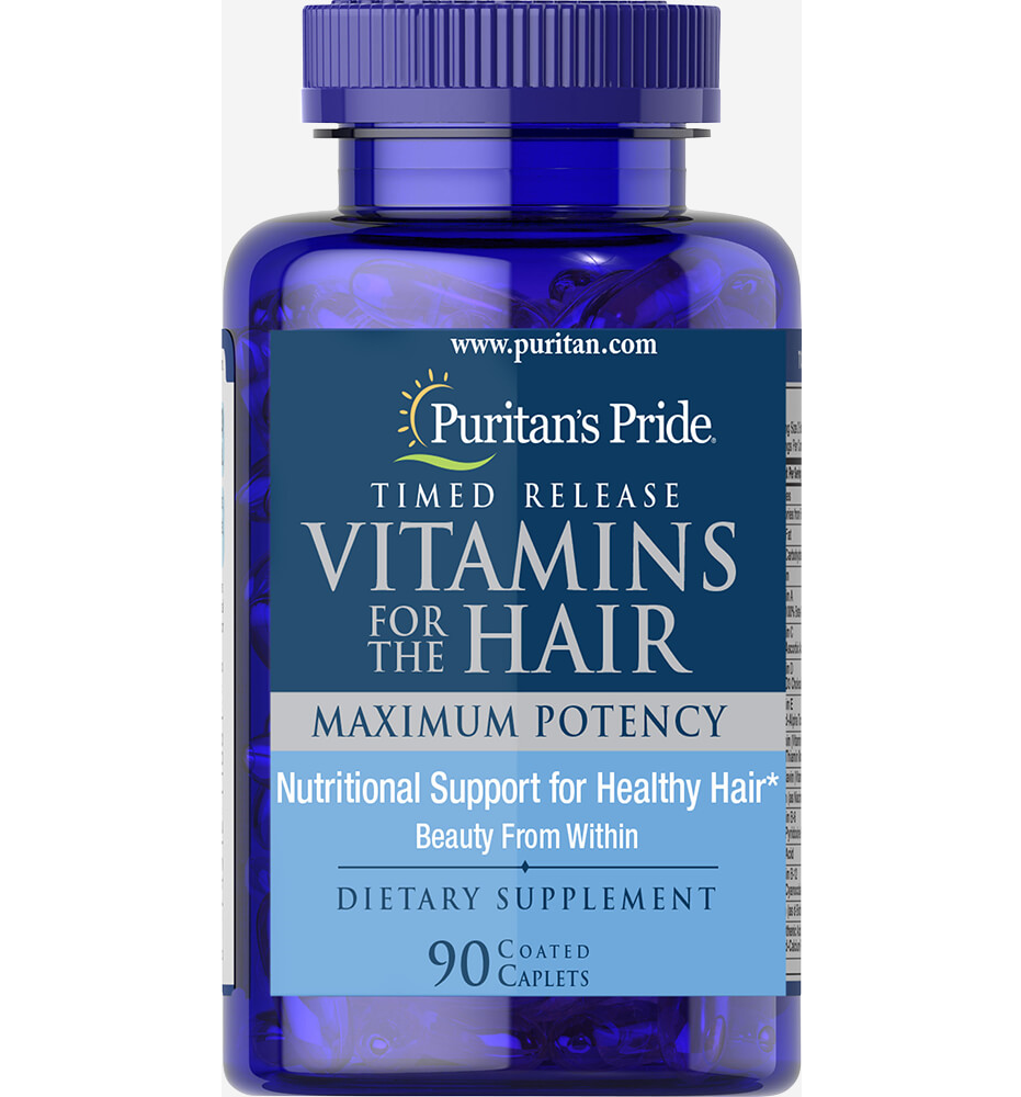 Puritan's Pride Vitamins for the Hair Timed Release / 90 Caplets