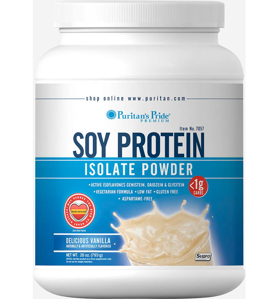 Puritan's Pride 100% Premium Soy Protein Isolate Powder Vanilla / 28 oz. (793 g.) Puritan's Pride 100% Premium Soy Protein Isolate Powder Vanilla / 28 oz. (793 g.)