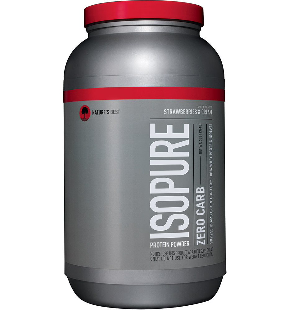 Nature s Best Isopure Zero Carb Whey Protein Isolate Strawberry , Cream 3 lbs Powder (1361 g.) Nature s Best Isopure Zero Carb Whey Protein Isolate Strawberry , Cream 3 lbs Powder (1361 g.)
