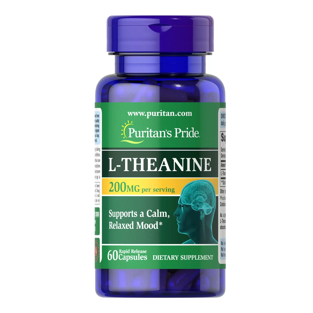 Puritan's Pride L-Theanine 200 mg / 60 Capsules