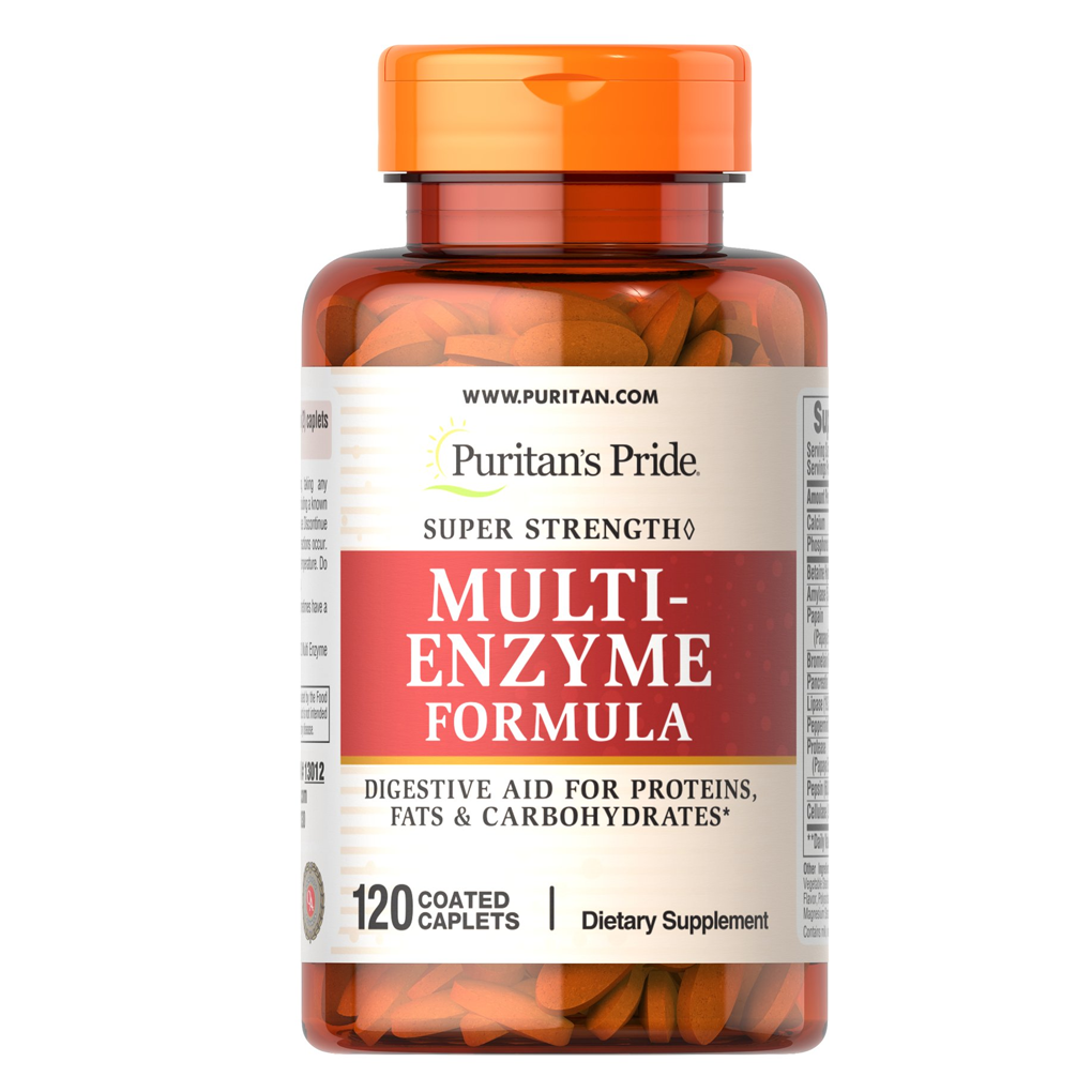 Puritan's Pride Super Strength Multi Enzyme / 120 Caplets