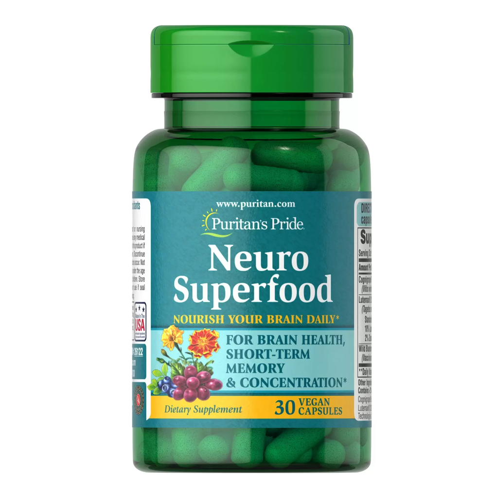 Puritan's Pride  Neuro Superfood / 30 Vegan Capsules