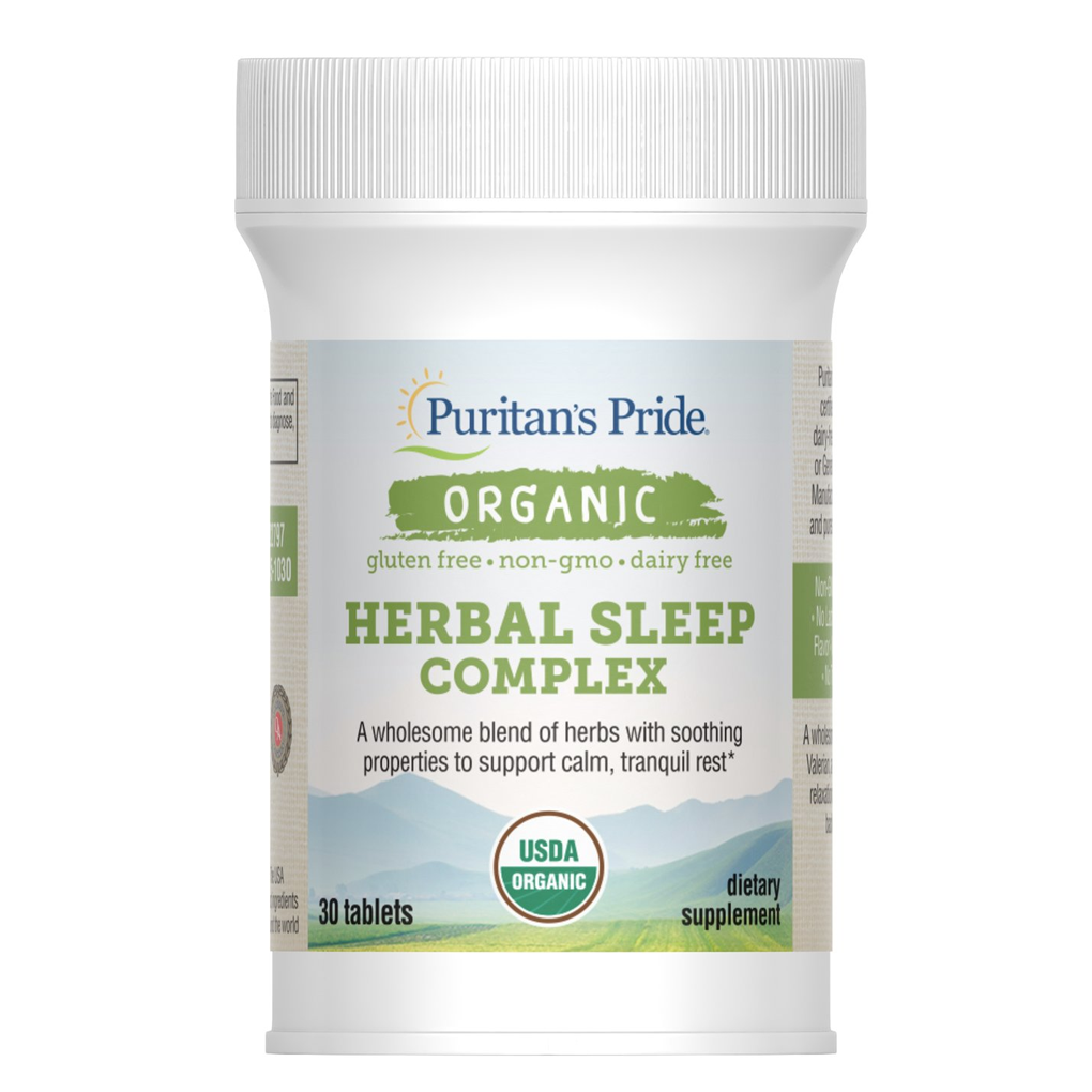 Puritan's pride Organic Herbal Sleep Complex / 30 Tablets