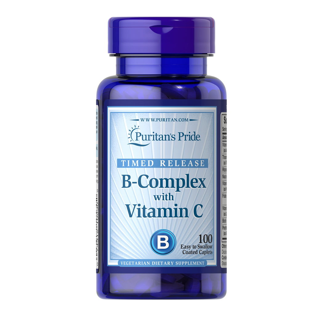Puritan's Pride Vitamin B-Complex + Vitamin C Time Release / 100 Caplets