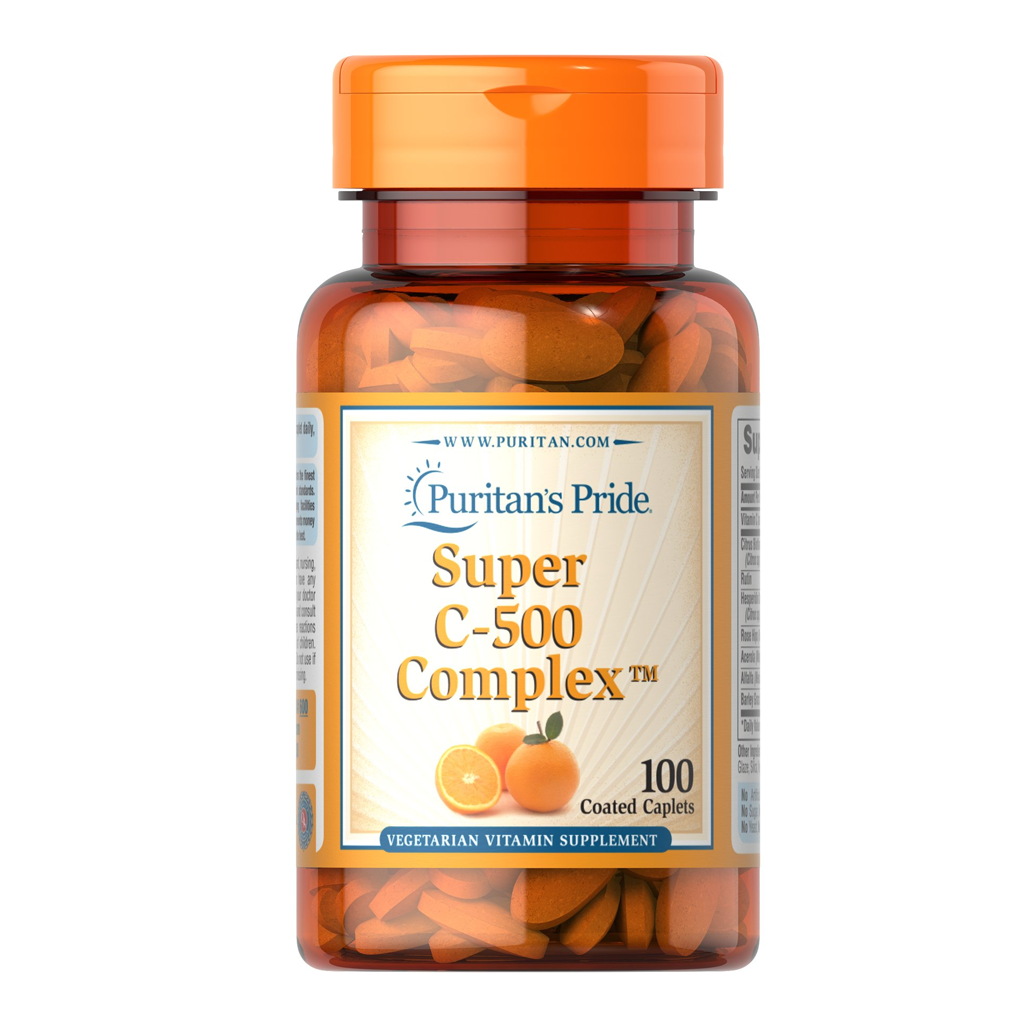 Puritan's Pride Vitamin C-500 Complex / 100 Coated Caplets