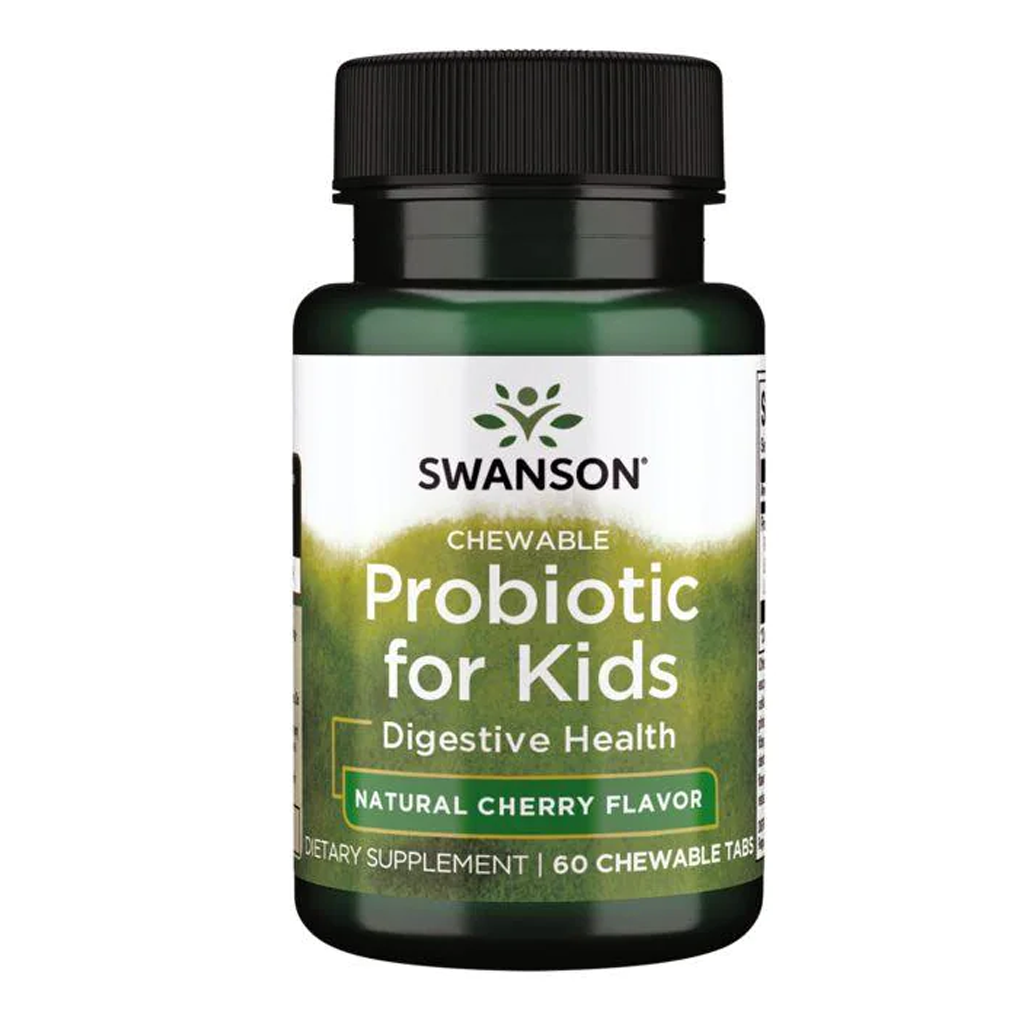 Swanson  Probiotic for Kids - Natural Cherry Flavored  3 Billion CFU / 60 Chwbls