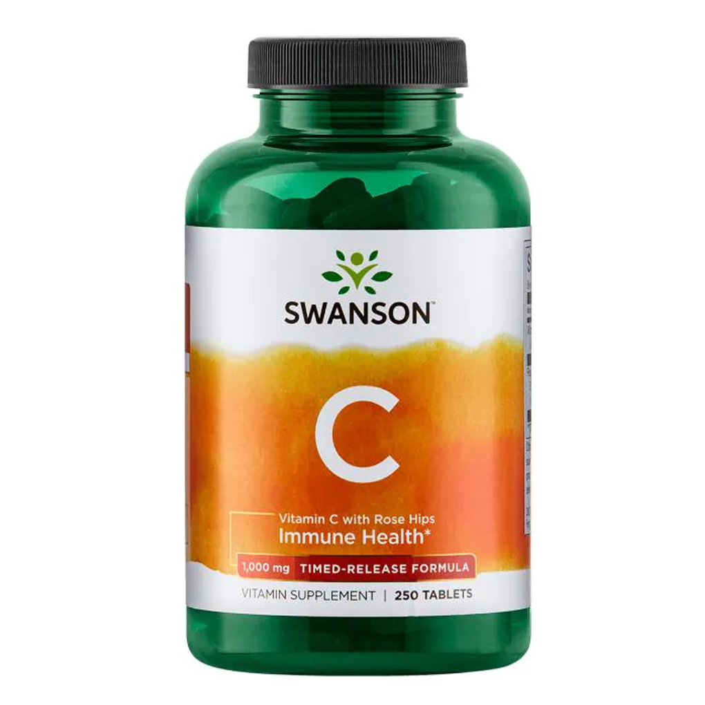Swanson Premium Timed-Release Vitamin C w/Rose Hips 1,000 mg / 250 Tabs