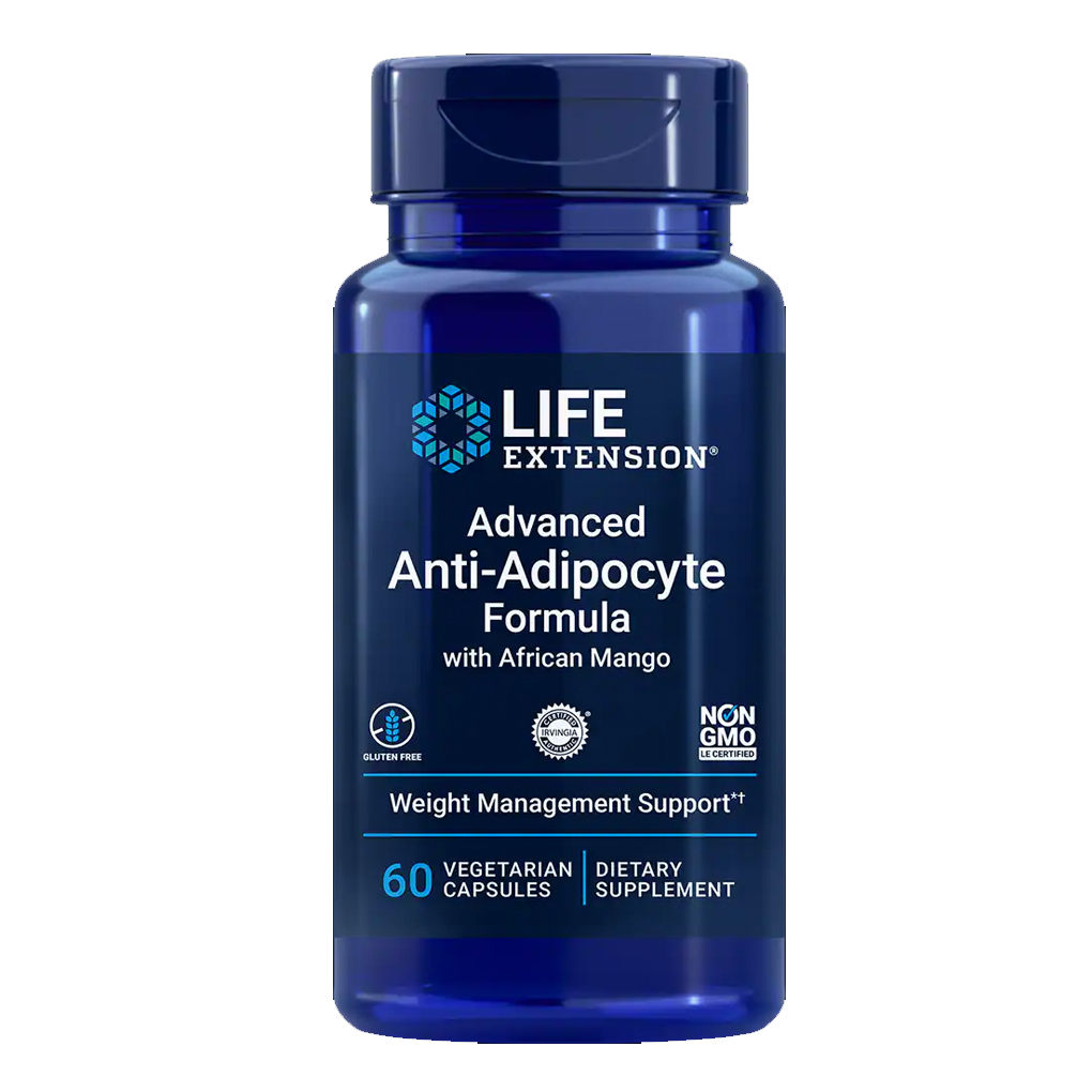 Life Extension Advanced Anti-Adipocyte Formula with Meratrim & Integra-Lean African Mango Irvingia / 60 vegetarian caps.