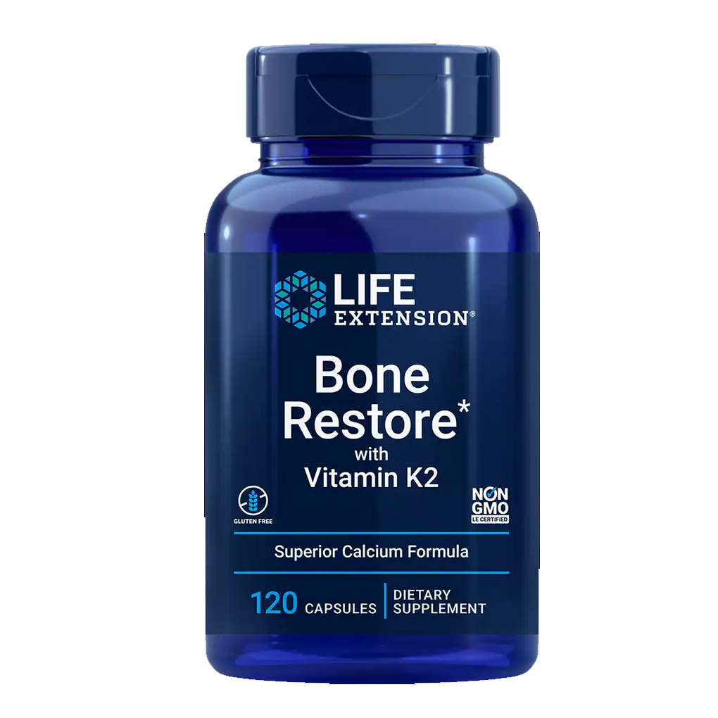Life Extension Bone Restore with Vitamin K2 / 120 Caps