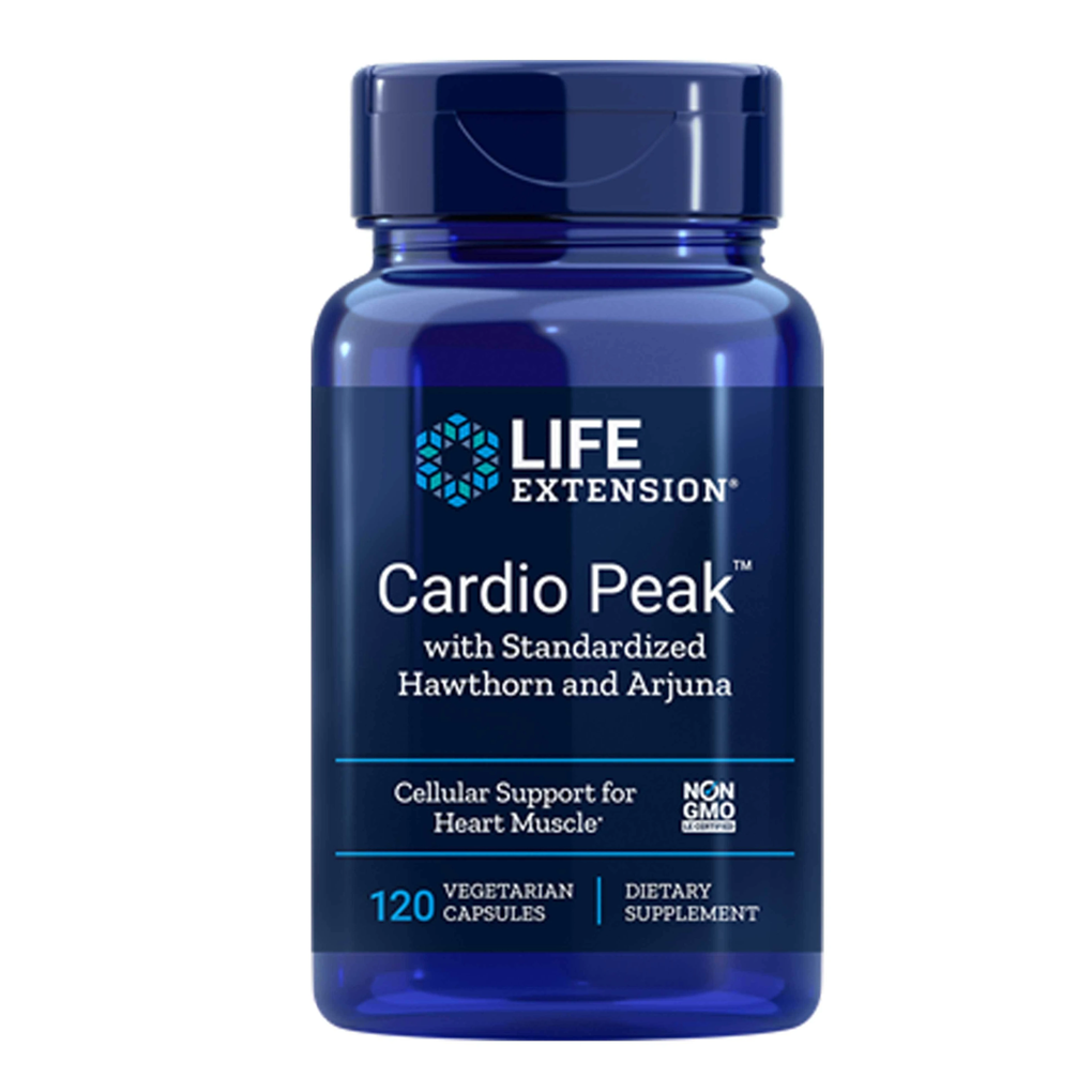 Life Extension Cardio Peak™ with Standardized Hawthorn and Arjuna / 120 Vegetarian Capsules