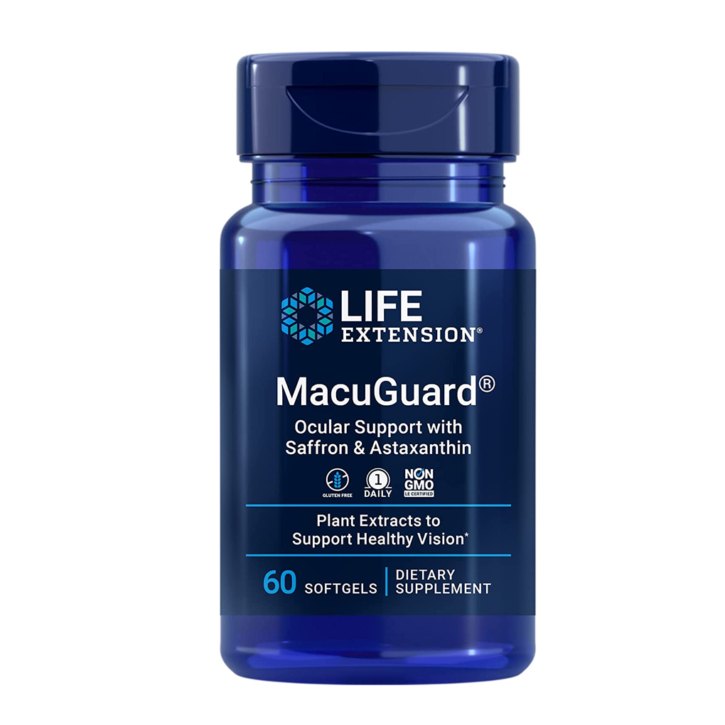 Life Extension MacuGuard® Ocular Support with Saffron & Astaxanthin / 60 Softgels