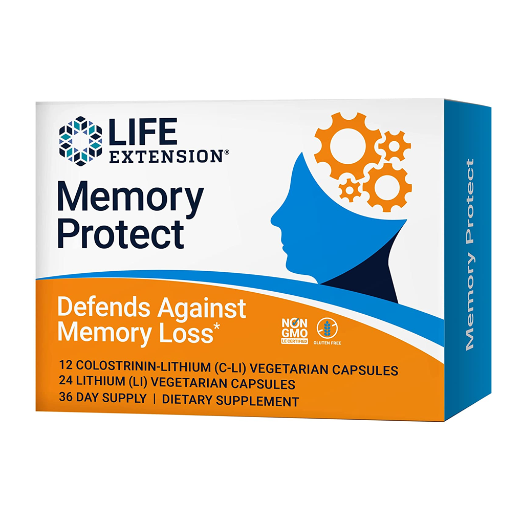 Life Extension  Memory Protect  12 Colostrinin-Lithium (C-Li) Capsules | 24 Lithium (Li) Capsules