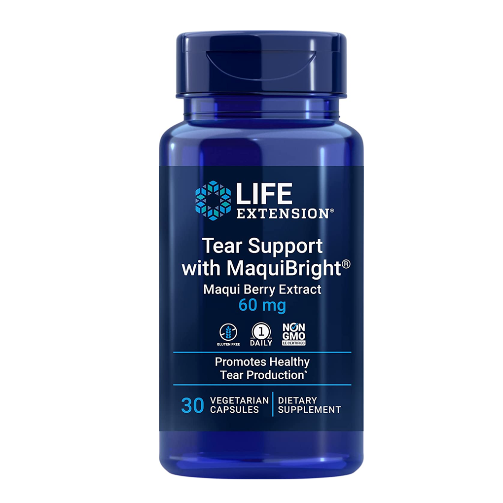 Life Extension TEAR SUPPORT W/MAQUIBRIGHT® 60 mg, 30 vegetarian capsules