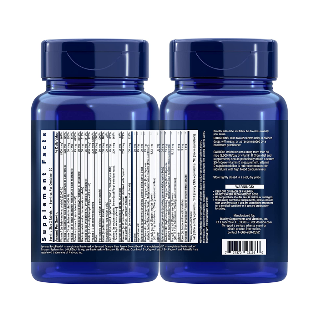 Life Extension Two-Per-Day Tablets / 60 Tablets