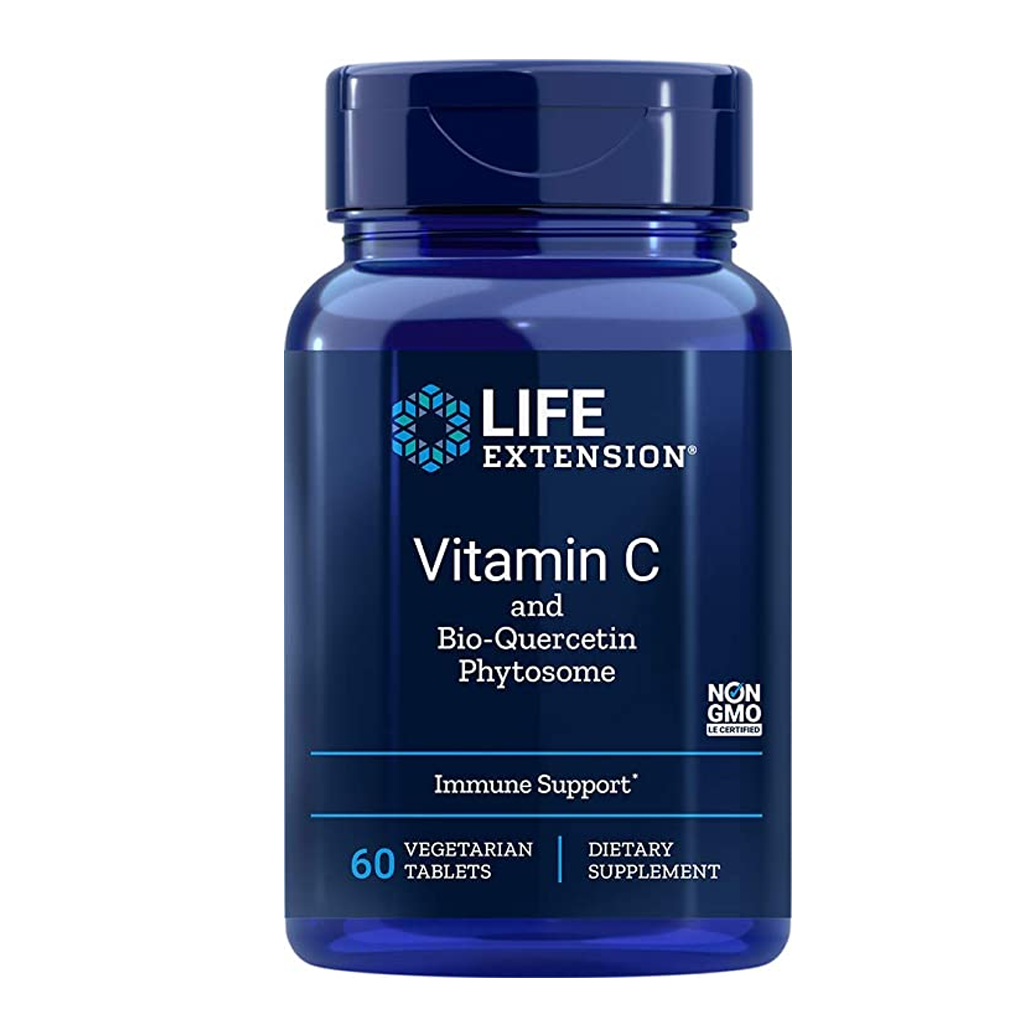 Life Extension Vitamin C and Bio-Quercetin Phytosome / 60 Vegetarian Tablets