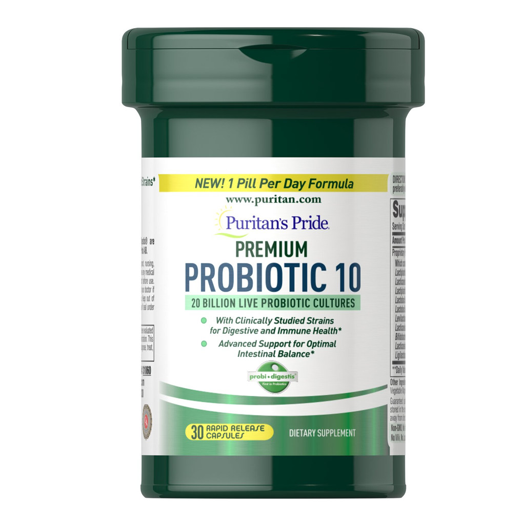 Puritan's Pride Premium Probiotic 10 - 20 billion / 30 Capsules