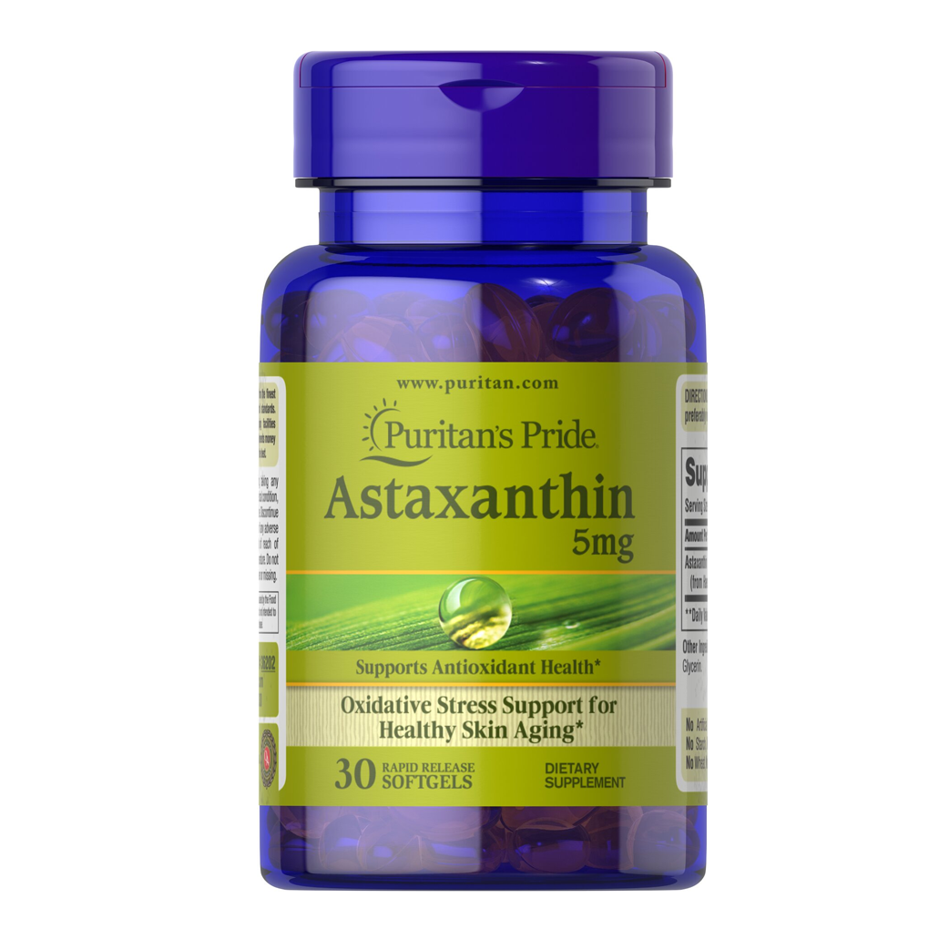 Puritan’s Pride Natural Astaxanthin 5 mg / 30 Softgels