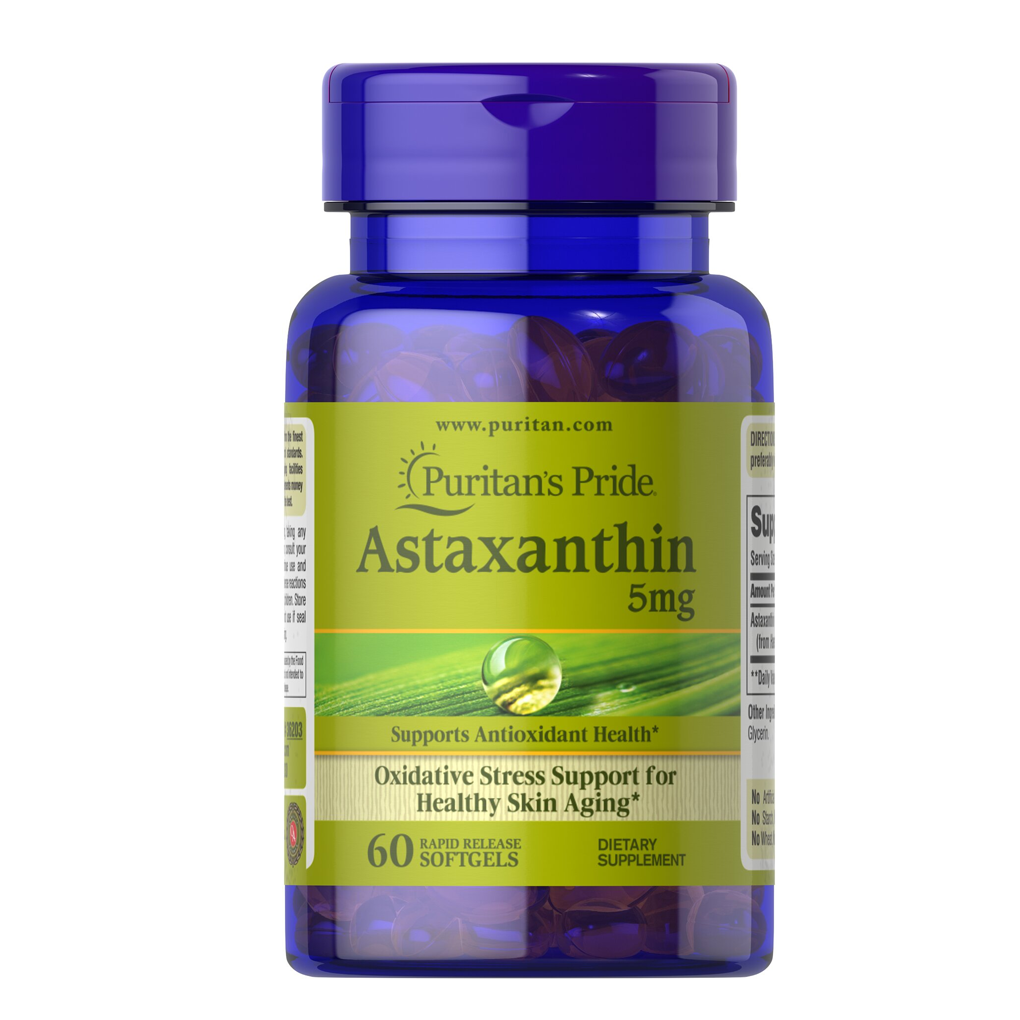 Puritan's Pride Skinguard Natural Astaxanthin 5 mg / 60 Softgels