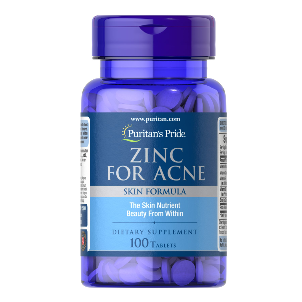 Puritan's Pride Zinc for Acne / 100 Tablets