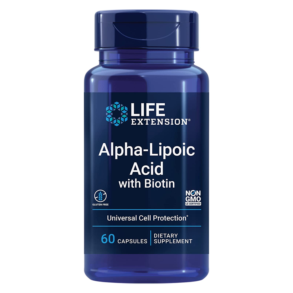 Life Extension  Alpha-Lipoic Acid with Biotin / 60 Capsules