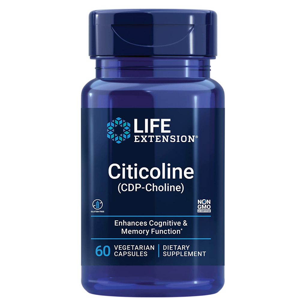 Life Extension  Citicoline (CDP-Choline) / 60 Vegetarian Capsules