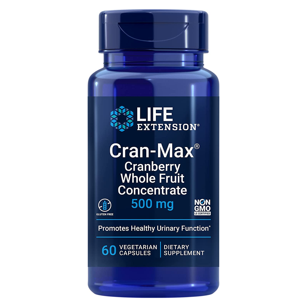 Life Extension  Cran-Max®  Cranberry Whole Fruit Concentrate 500 mg / 60 Vegetarian Capsules