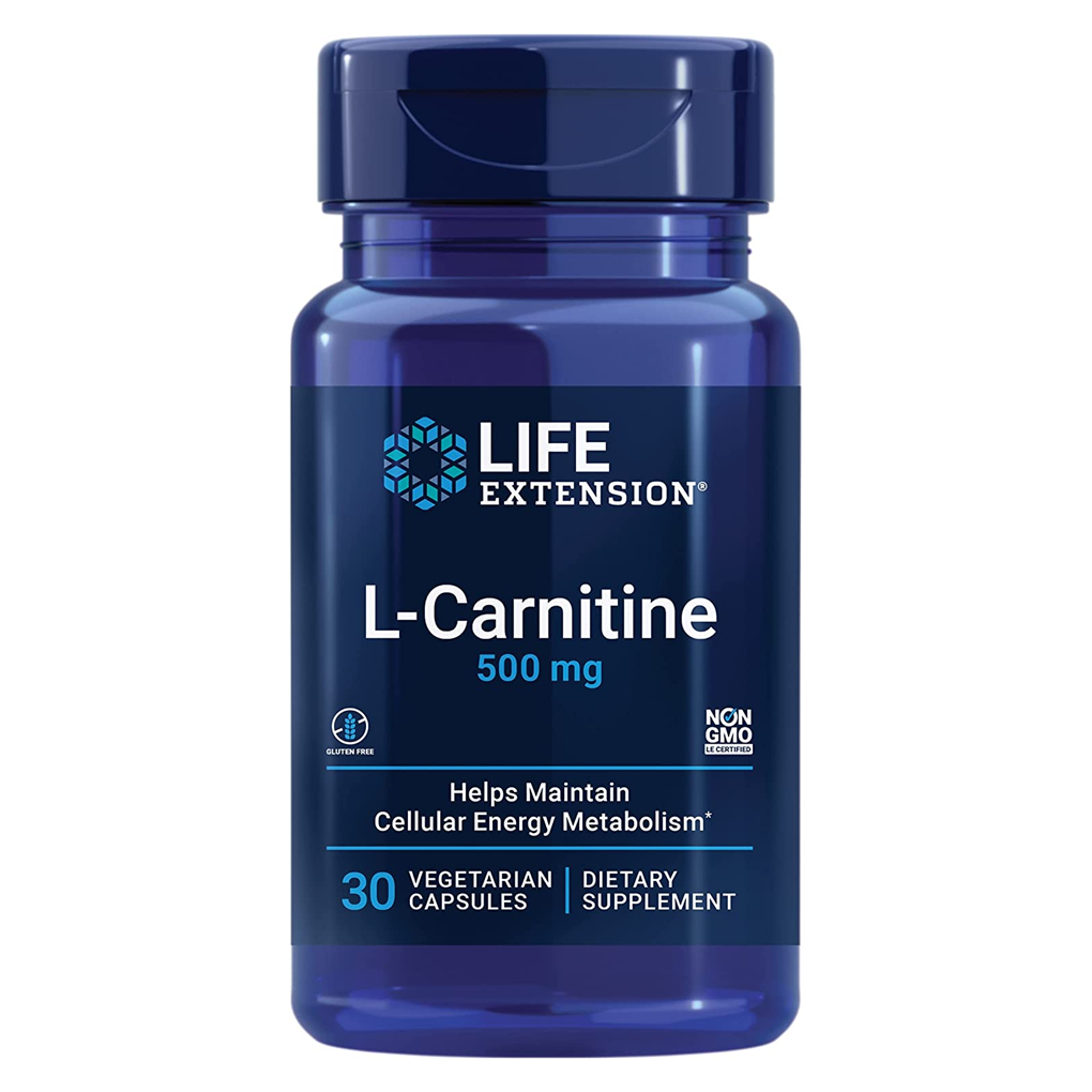 Life Extension  L-Carnitine  500 mg / 30 Vegetarian Capsules