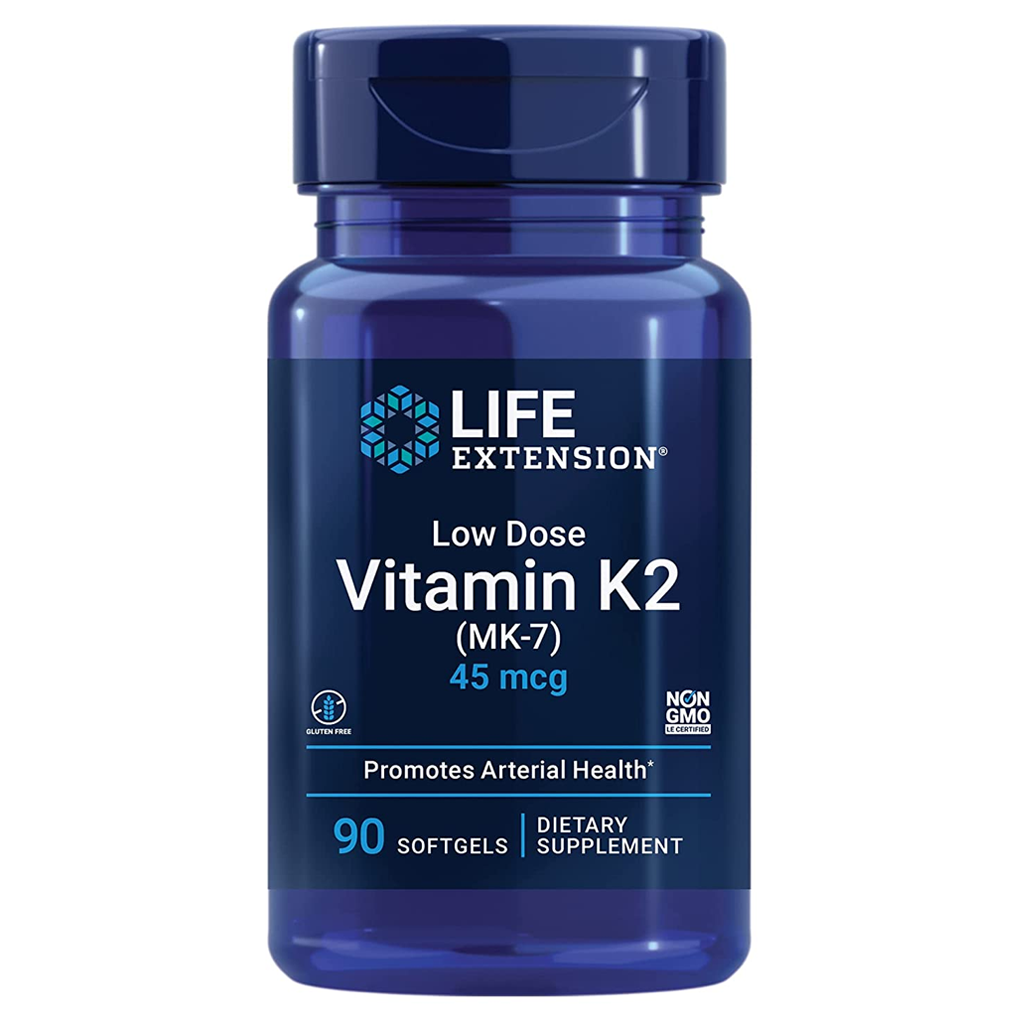 Life Extension  Low Dose Vitamin K2   MK-7  45 mcg / 90 Softgels