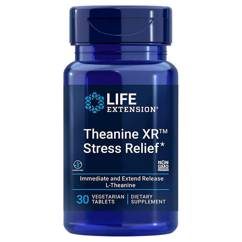 Life Extension  Theanine XR™ Stress Relief / 30 Vegetarian Tablets