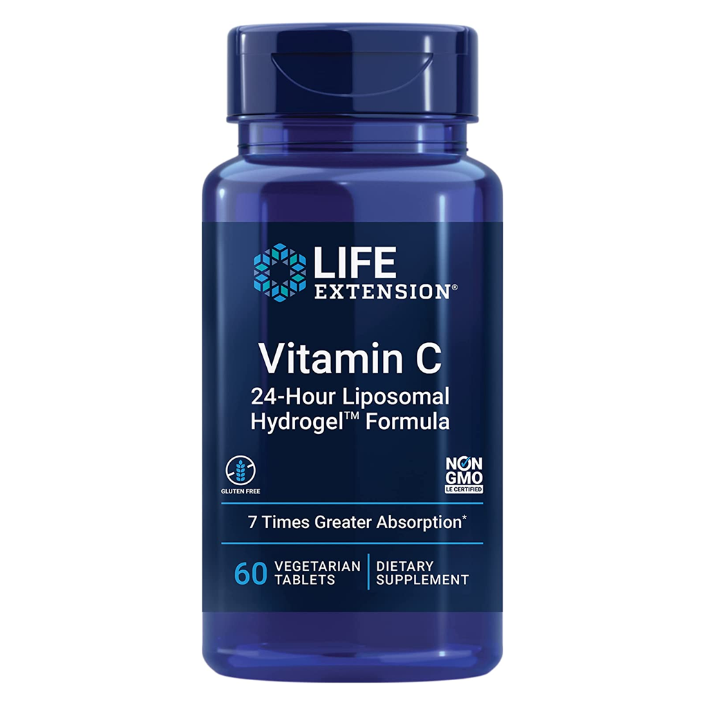 Life Extension  Vitamin C 24-Hour Liposomal Hydrogel™ Formula / 60 Vegetarian Tablets