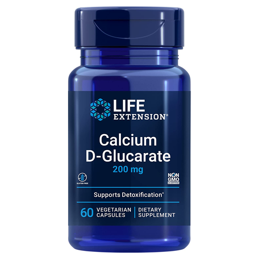 Life Extension Calcium D-Glucarate 200 mg / 60 Vegetarian Capsules